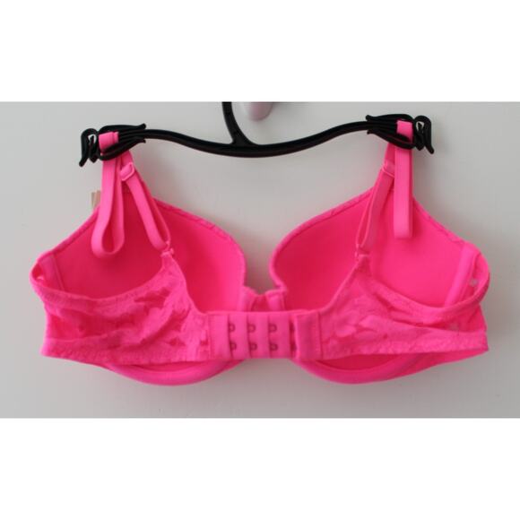 No Boundaries Womens All Over Lace Push Up Bra Sugarcup Pink Multisize NWT - Picture 3 of 6